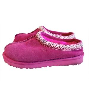 UGG Tasman Leather Suede Slipper in Pink Glow Sz 8